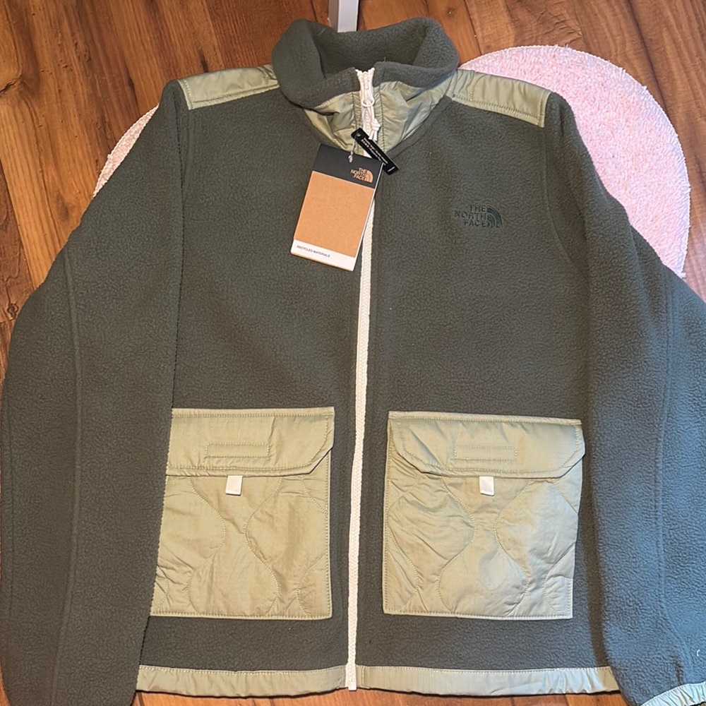The North Face Olive Green Fleece Jacket